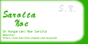 sarolta noe business card